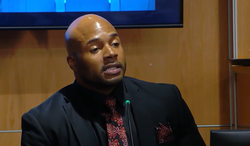 Patrolman Cordell Boyd was the first officer to arrive at the scene outside a bar in Memphis, Tennessee, where Samantha Marion fatally shot Pastor Ricky Floyd on March 12, 2025.
