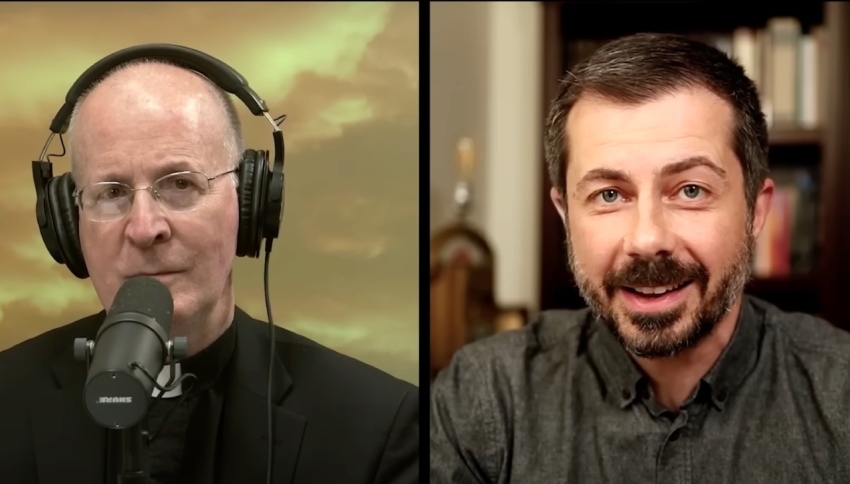 Former Transportation Secretary Pete Buttigieg appeared on Father James Martin's podcast