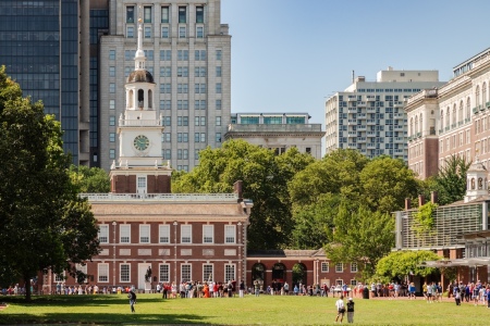 Independence Hall at Independence National Historical Park in Philadelphia.