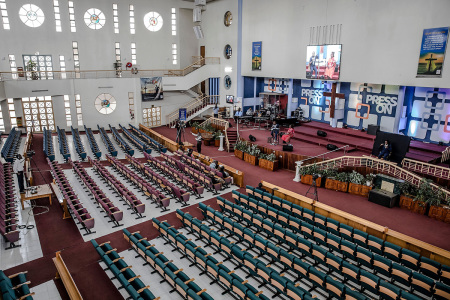 Nairobi Baptist Church in Nairobi, Kenya on March 22, 2020.