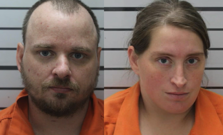 Dustin Walker (L), 34, and Cherie Walker (R), 33, of Muskogee County, Oklahoma.