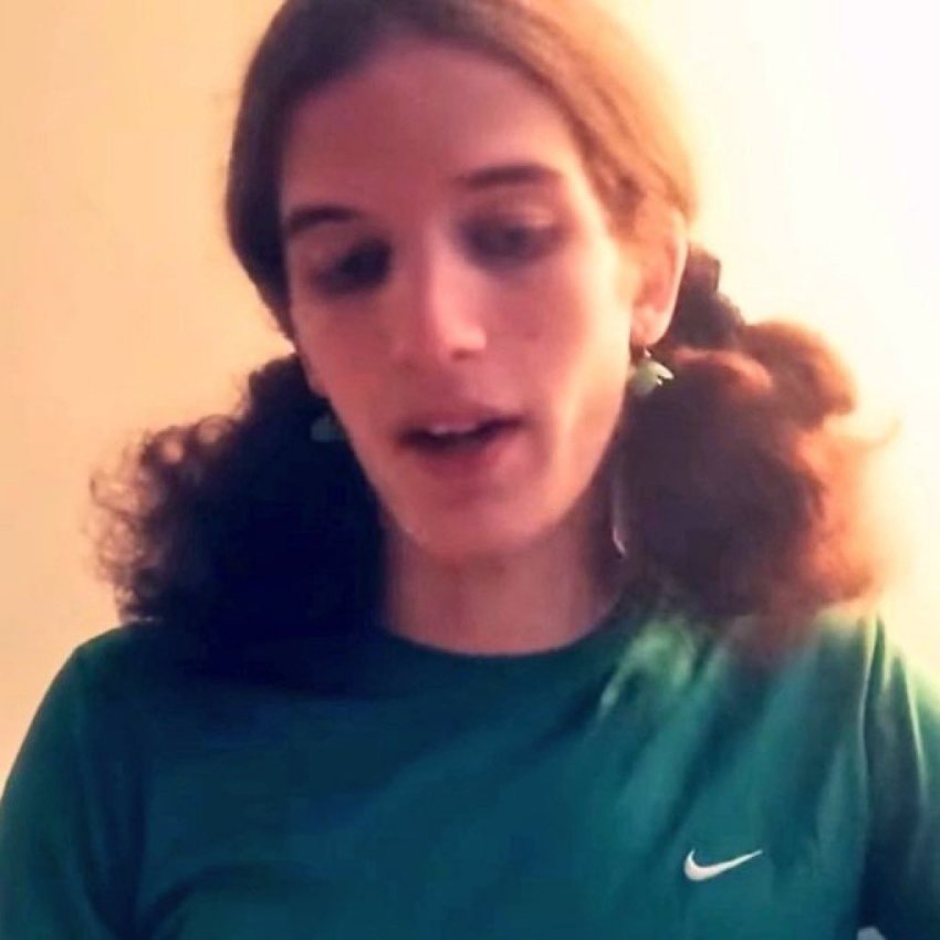A screenshot of a video believed to feature Minneapolis church gunman Robin Westman.