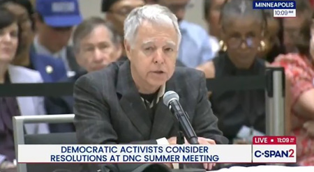 Bill Owen, a former state senator from Knoxville, Tennessee, advocated before the DNC's Resolutions Committee on Tuesday in favor of a resolution affirming diversity, equity and inclusion as American values.