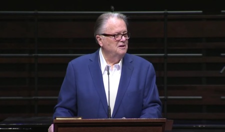 Former Southern Baptist Convention President Morris H. Chapman speaking at a chapel service at Southwestern Baptist Theological Seminary on Oct. 20, 2022. 