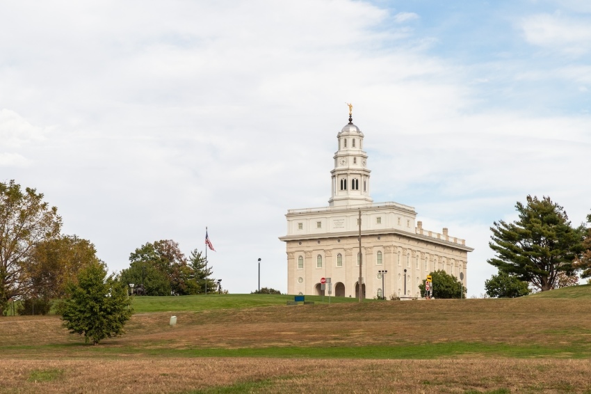 The reconstructed Mormon temple in Nauvoo, Illinois.