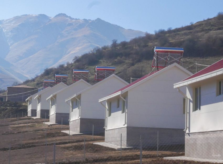 The first 10 of 20 homes in a model resettlement village in Svarants, Armenia, opened on Nov. 18, 2025. The homes were constructed as part of a charitable initiative spearheaded by the Tufenkian Foundation after 120,000 people were displaced from their homes by Azerbaijan's 2023 military takeover of Nagorno-Karabakh.