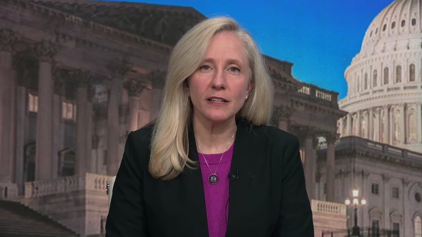 Abigail Spanberger, the first woman elected governor of Virginia, in a video uploaded to YouTube on Jan. 1, 2025.