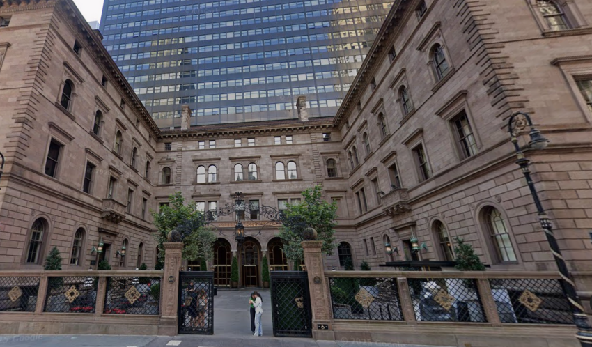 This historic Lotte New York Palace Hotel is located at 455 Madison Avenue in Manhattan, NY.