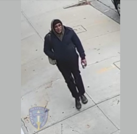 An enhanced photo of an individual that authorities are seeking to speak with in connection to the fatal shooting at Brown University that occurred on Dec. 13, 2025.