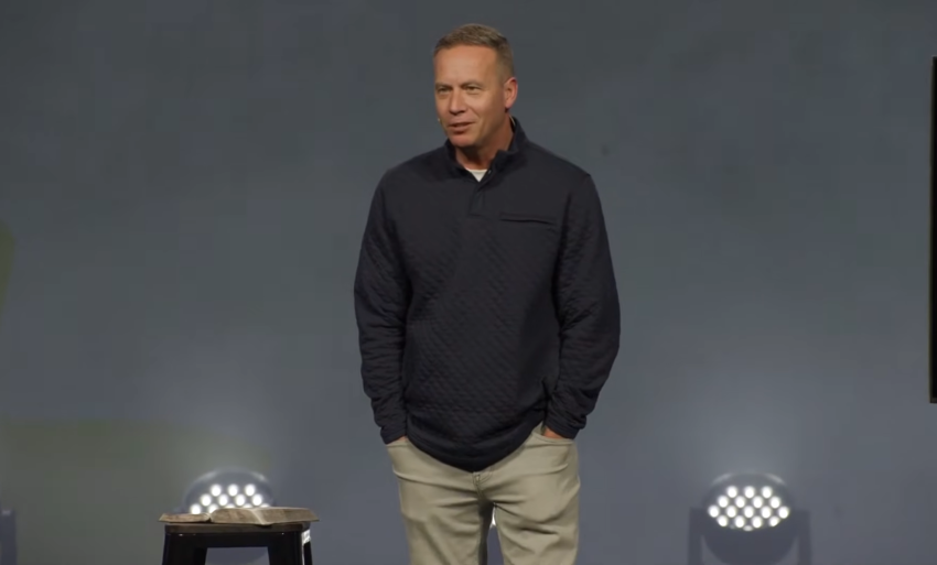 Jon Weece, outgoing senior pastor at Southland Christian Church in Lexington, Ky, preaches his final sermon as the megachurch's leader on Sunday January 4, 2025.