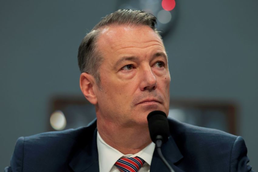 Acting Director of U.S. Immigration and Customs Enforcement (ICE) Todd Lyons testifies during a hearing before the U.S. House Appropriations Committee on Capitol Hill on May 14, 2025, in Washington, DC.