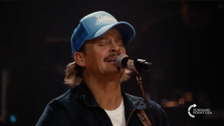 Kid Rock performs at Turning Point USA’s All-American Halftime Show on Feb. 8, 2026.