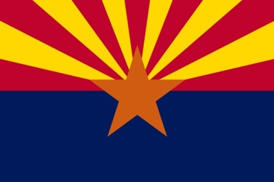 The state flag of Arizona. 