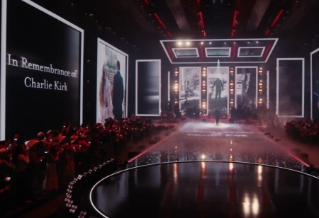 Kid Rock performs during the Turning Point USA "All-American Halftime Show" on Feb. 8, 2026.