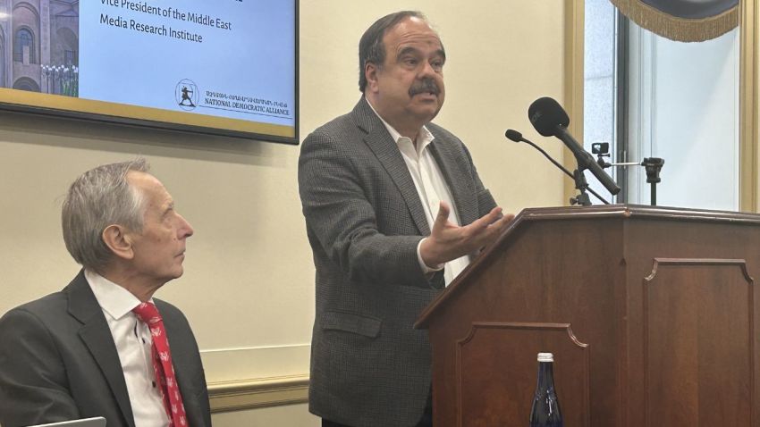 Alberto Fernandez of the Middle East Media Research Institute discusses the repercussions of the Armenian government's crackdown on the Armenian Apostolic Church during a briefing on Capitol Hill in Washington, D.C., on Feb. 26, 2026.