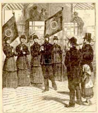 The Salvation Army arriving in New York in 1880.