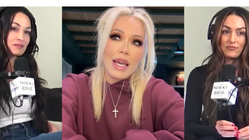 Bunnie Xo (center) discusses her marriage to country singer Jelly Roll and her past struggles during an interview on SiriusXM’s "The Nikki and Brie Show" on March 16, 2026.