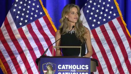 Carrie Prejean Boller receives a