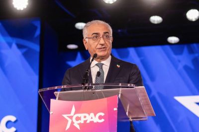 Iranian political activist Reza Pahlavi speaks during the Conservative Political Action Conference (CPAC) in Grapevine, Texas, on March 28, 2026. American conservatives converge on Texas this week for what organizers bill as their largest and most influential gathering, with the Iran war and fears of a punishing midterm election cycle heightening the stakes.