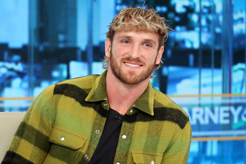 Logan Paul visits "Varney & Co." at Fox Business Network Studios on Nov. 10, 2023, in New York City. 