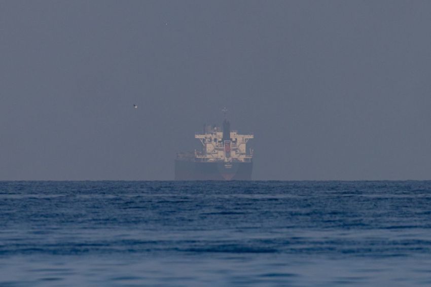 Bulk Carrier, Belray, in the Gulf, near the Strait of Hormuz on March 22, 2026 in northern Ras al Khaimah, United Arab Emirates. In a statement yesterday, the UAE and nearly two dozen other countries issued a joint statement condemning Iran's 