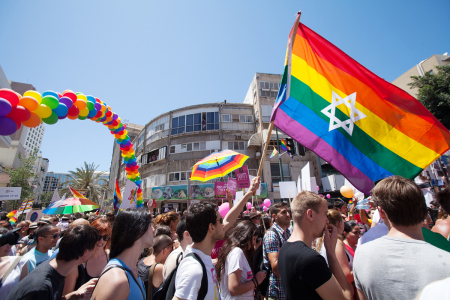 LGBT pride parade in Tel Aviv, Israel. 