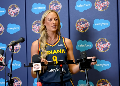 Sophie Cunningham, a veteran guard for the Indiana Fever in the WNBA, has been under fire for publicly opposing men in women's sports.