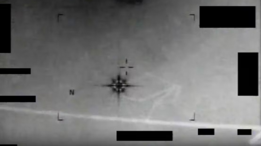 An eight-pointed UAP is shown hovering in the sky in a 2013 video released by the Pentagon in the first batch of files on May 8, 2026.