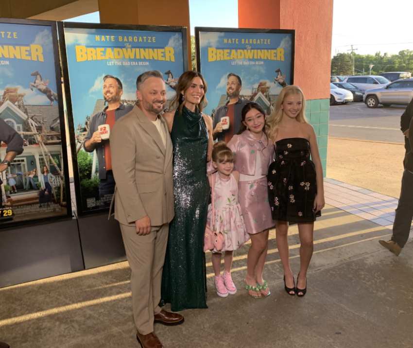 Nate Bargatze and Mandy Moore at the Nashville premiere of "The Breadwinner" on May 13, 2026.
