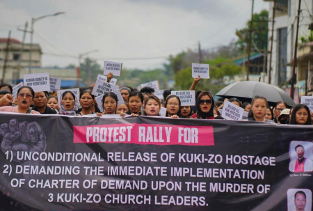 A rally by the Kuki-Zo community