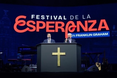 Franklin Graham preached during the Festival of Hope held at the Palacio Vistalegre in Madrid, a gathering that brought together thousands of people and was attended by Evangelical churches from all over Spain, on May 30-31, 2026. 