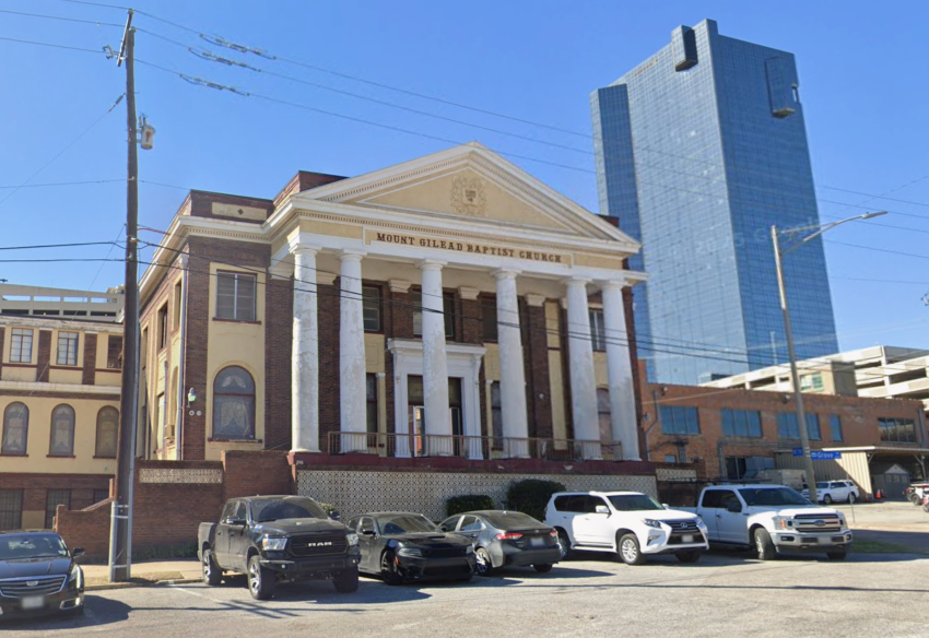 The historic Mount Gilead Baptist Church in Fort Worth, Texas.