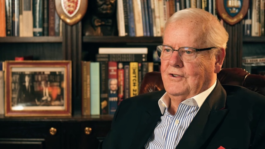 English author and social critic Os Guinness received the 2026 William Wilberforce Award during the Colson Center National Conference in Knoxville, Tennessee, on May 30, 2026.