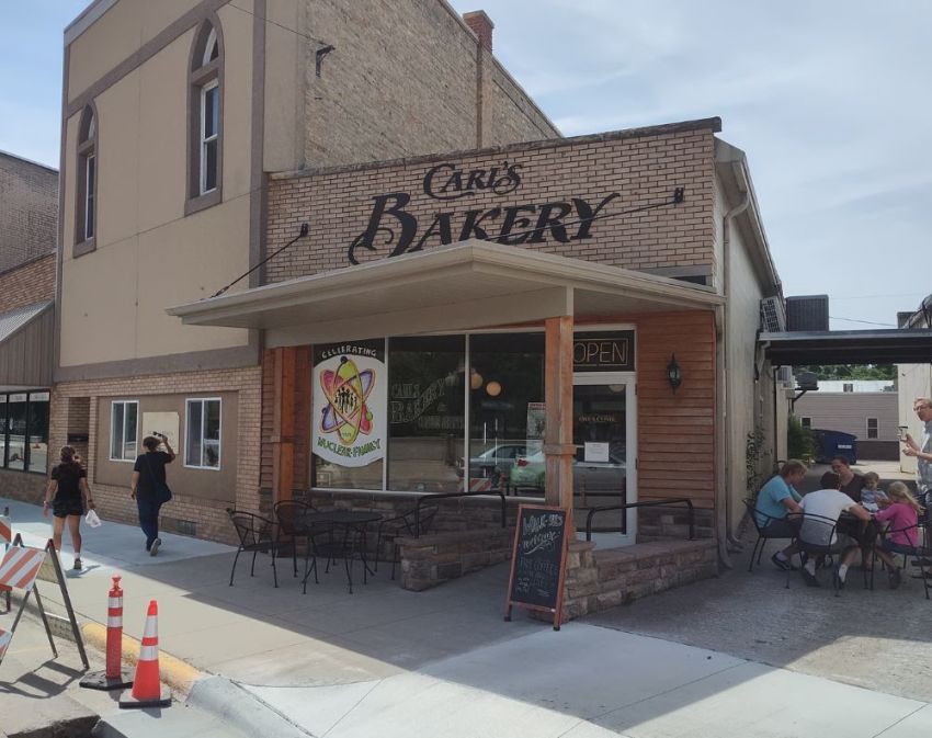 Carl's Bakery in Granite Falls, Minnesota, is promoting
