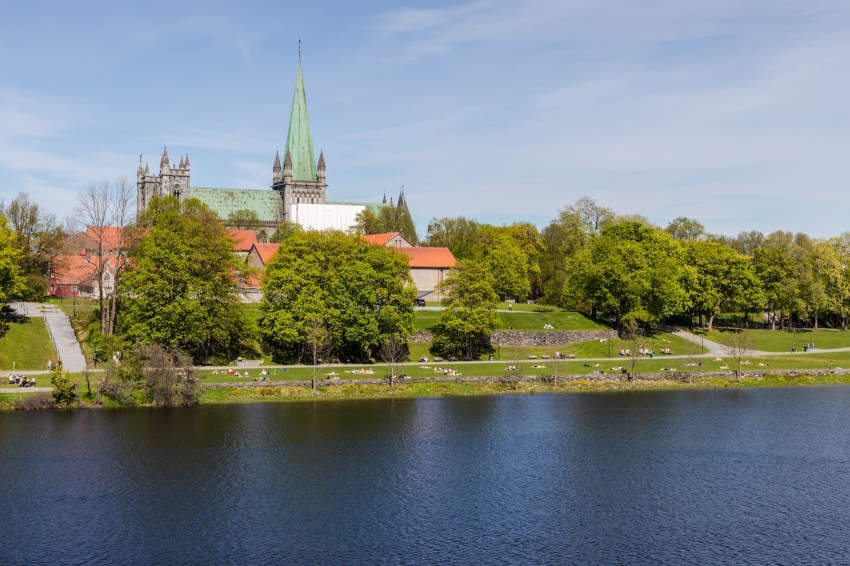 Nidaros Cathedral in Trondheim, Norway.