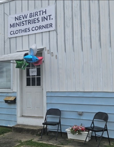 The New Birth Ministries International Clothes Corner, a clothing bank for the less fortunate that was launched in June 2026 in Evansville, Indiana. 
