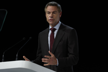 Michael Shellenberger speaks at the Alliance for Responsible Citizenship Conference at Olympia in central London, England, on June 24, 2026.