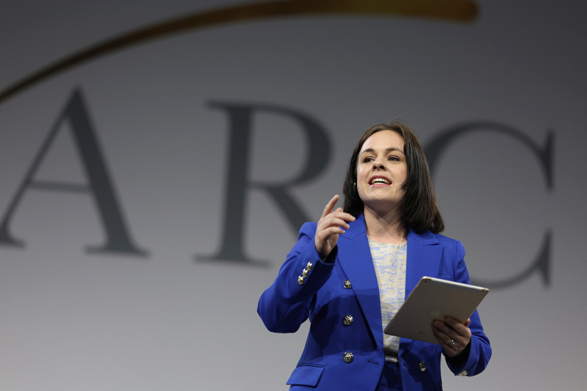Former Deputy First Minister of Scotland Kate Forbes speaks at the Alliance for Responsible Citizenship Conference in London, England, June 25, 2026.