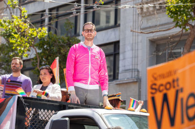California State Senator Scott Wiener participates in the 54rd Annual San Francisco Pride Parade on June 30, 2024 in San Francisco, California. 