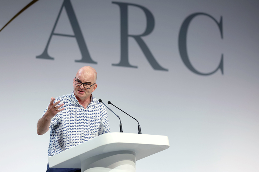 Carl Trueman speaks at the Alliance for Responsible Citizenship Conference in London, England, on June 23, 2026.