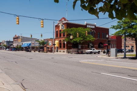 Downtown Ludington, Michigan.