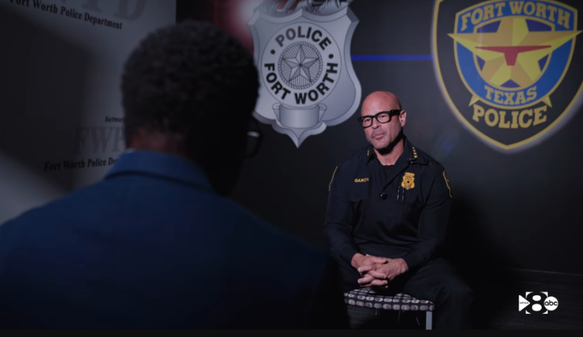Fort Worth Police Chief Eddie Garcia in an interview with WFAA-TV.
