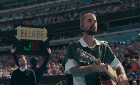 Justin Bieber performs at the FIFA World Cup final at MetLife Stadium in East Rutherford, New Jersey on July 19, 2026.