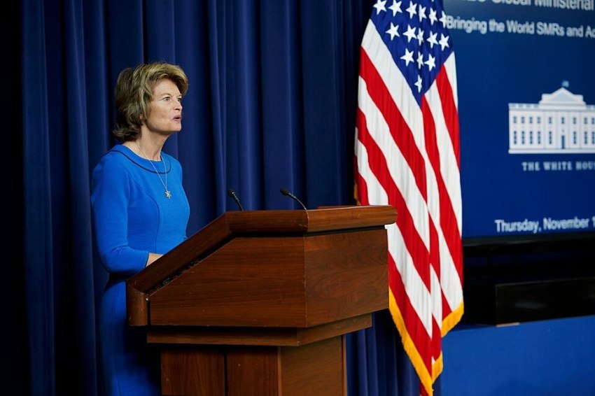 Lisa Murkowski, R-Alaska, speaks in November 2019.