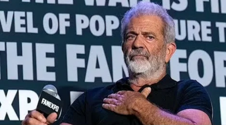 Filmmaker and actor Mel Gibson during an appearance at Fan Expo Boston. 