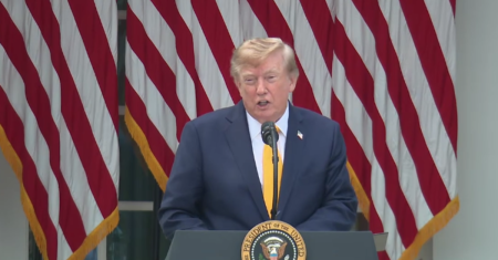 President Donald Trump holds a back-to-school event in the White House Rose Garden, Aug. 24, 2026.