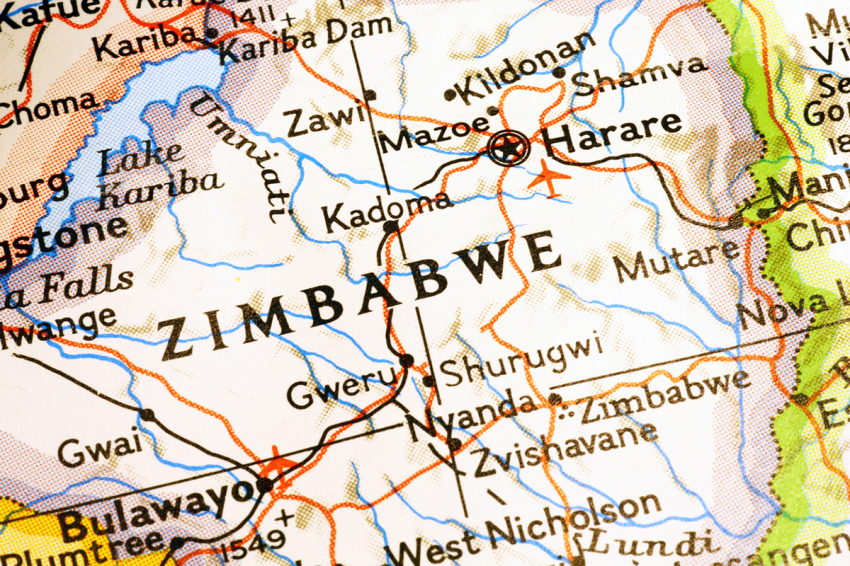 map of Zimbabwe