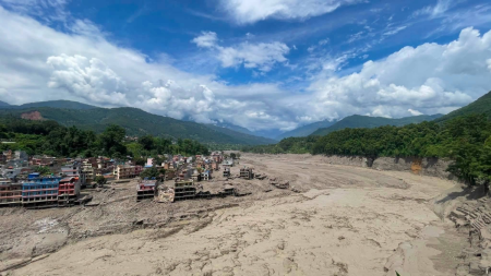 Nepal's Nuwakot District reels from catastrophic damage following August 2026 flash flooding.