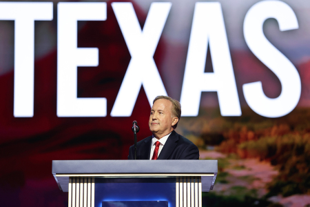 Texas Republican Senate candidate, Texas Attorney General Ken Paxton, speaks on stage on the first day of the 2026 Republican National Convention at the American Airlines Center in Dallas, Texas, on Sept. 09, 2026. U.S. President Donald Trump will headline the Republican National Committee's first-ever midterm convention as he aims to highlight his administration’s achievements and rally support for GOP candidates just two months before the upcoming elections being held on Nov. 3.