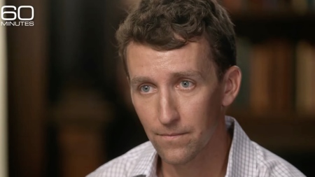 Patrick Clancy speaks with Ross Douthat during an interview on CBS News'